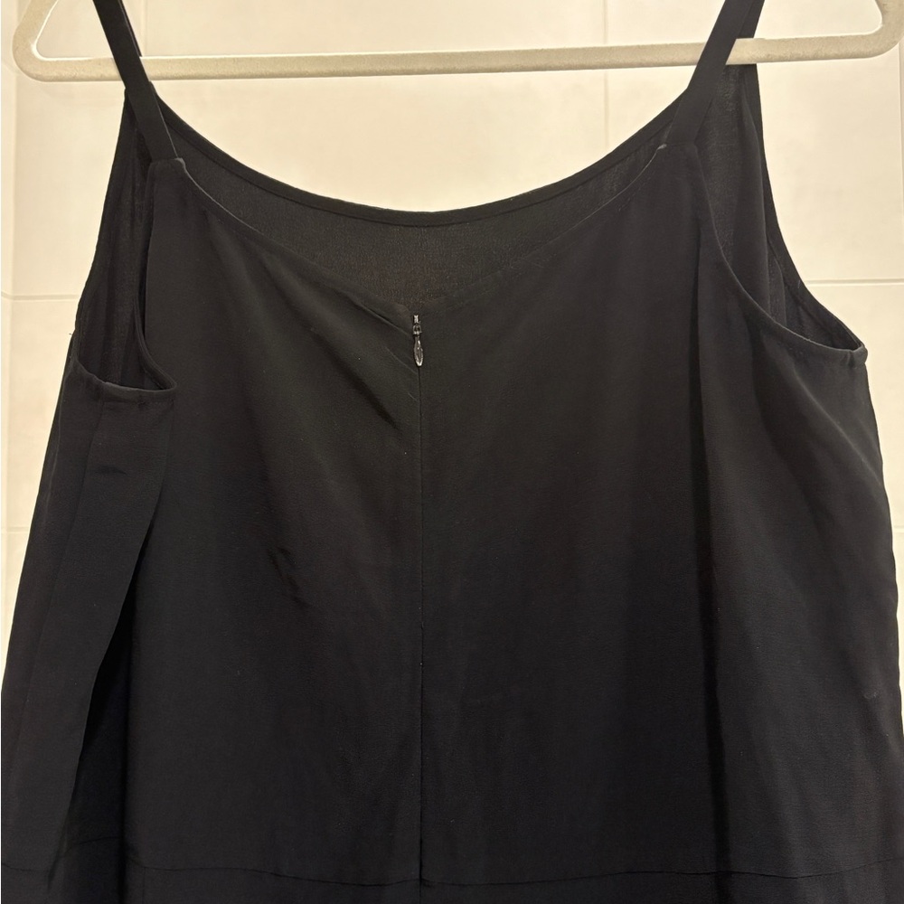 EILEEN FISHER Cami Jumpsuit- Black Viscose Crepe Sleeveless Wide Leg Minimalist - Picture 15 of 15